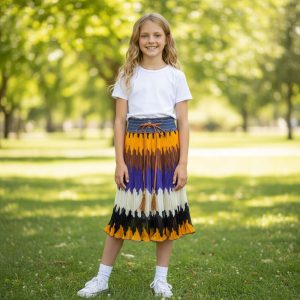 Chiffon Pleated Midi Skirt - Purple, Age 4/5