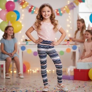 aztec print legging peach