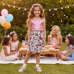 love heart graffiti midi skirt