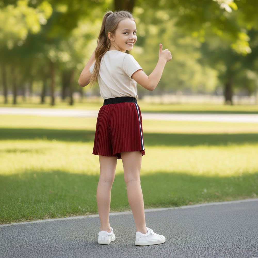 Pleated Chiffon Shorts - Image 7