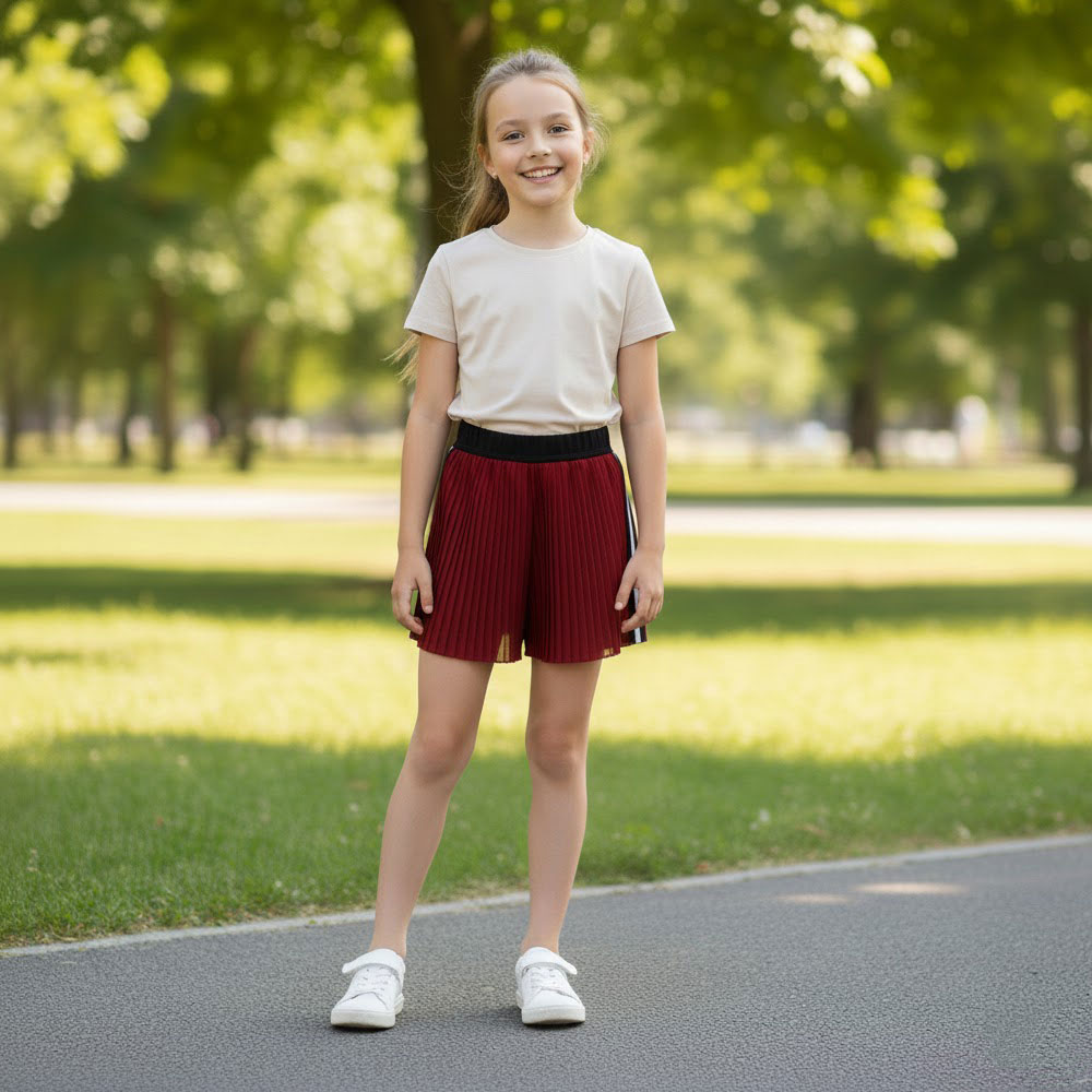 Pleated Chiffon Shorts - Image 6