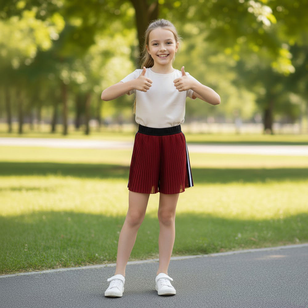 Pleated Chiffon Shorts - Image 4