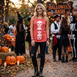 3 skull top backcrochet coral f